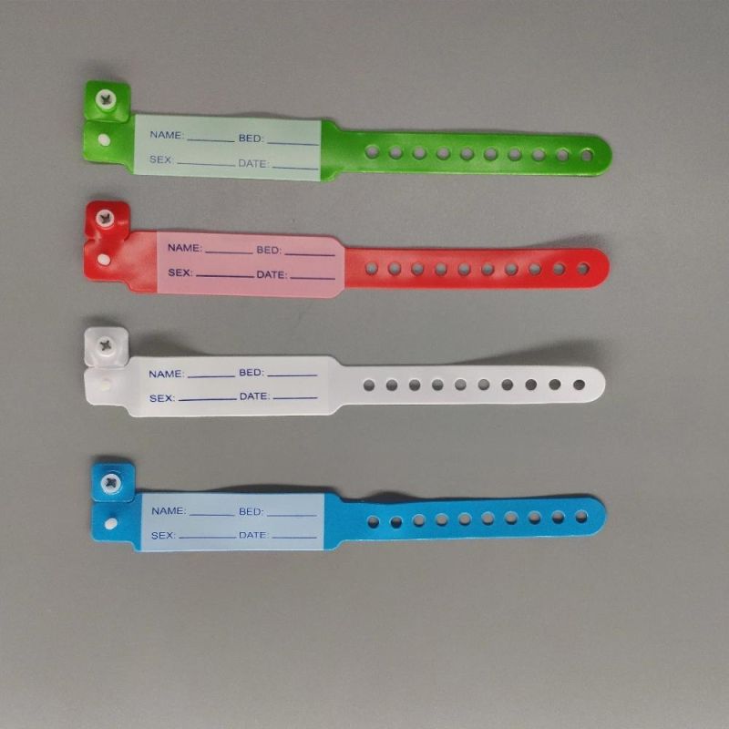 Writable Disposable Medical Adjustable PVC Child Patient Identification Bracelet