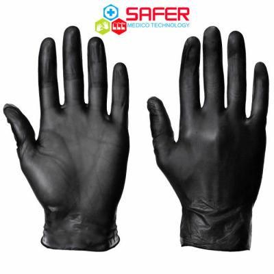 Vinyl &Nitrile Blend Gloves Powder Free Black Non Medical Grade
