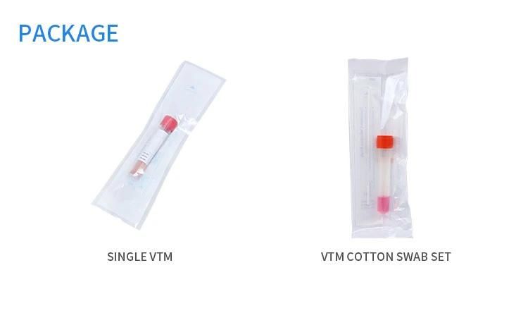 Disposable Factory Virus Transport Medium Vtm Sampling Collection Tube