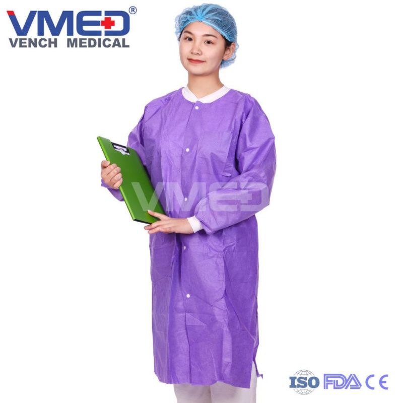 Disposable Medical SMS Nonwoven Protective Lab Coat
