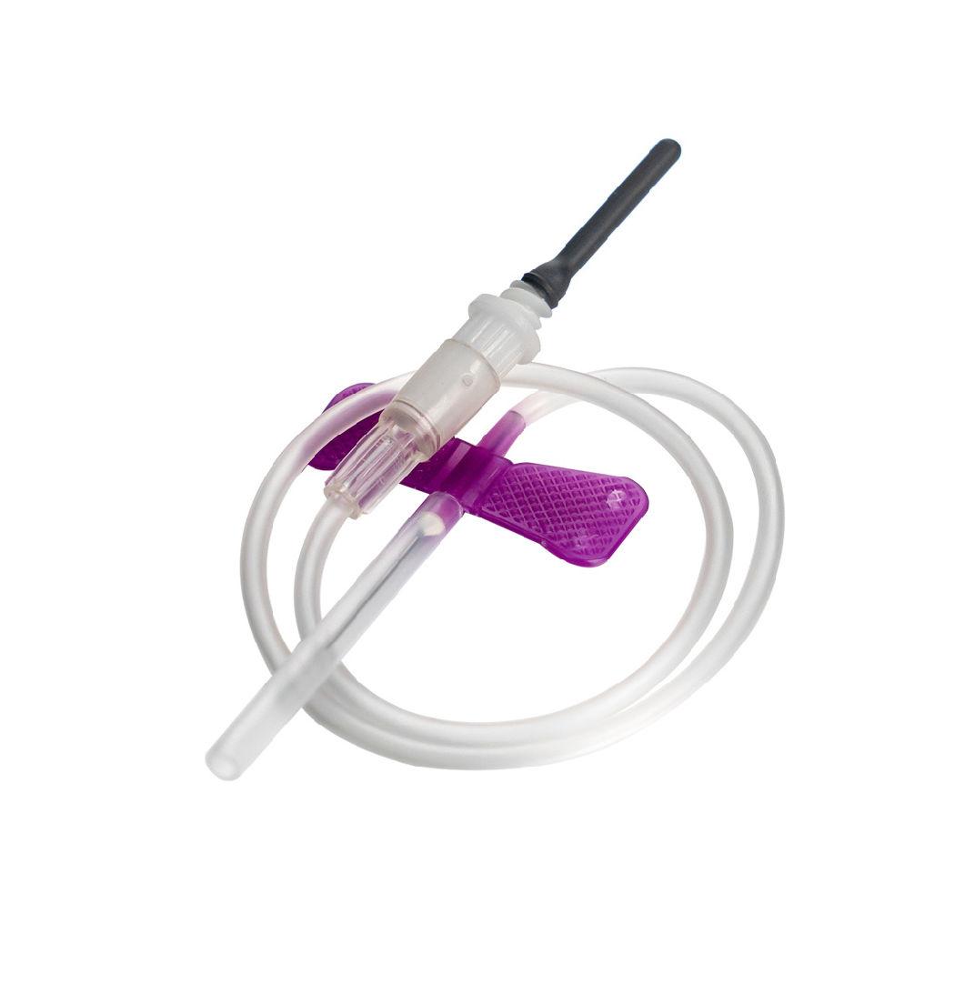 Medical Consumables 21g 22g 23G 24G Venous Blood Collection Safety Butterfly Needle in Injection & Puncture Instrument