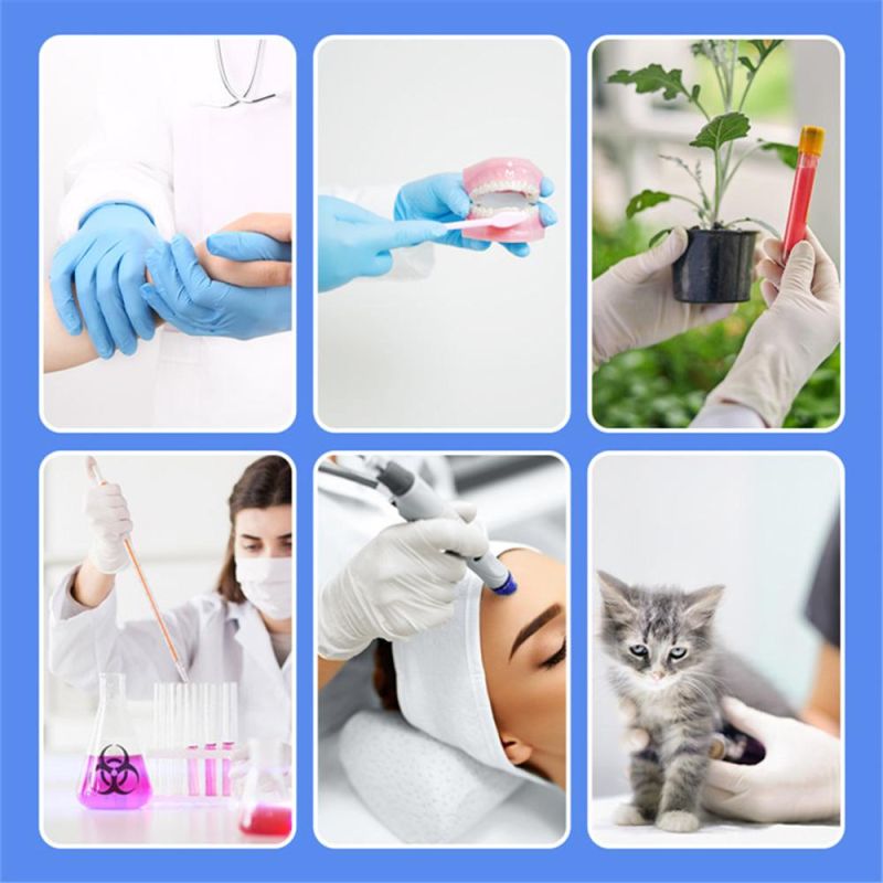Wholesale Blue Disposable Glove Protective Medical/ Non-Medical Nitrile Gloves with CE Certificate
