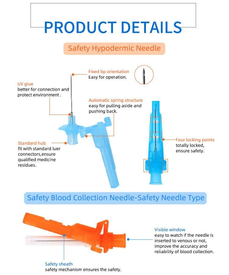 Certificated Professional Medical Safety Syringe Sterile Needles