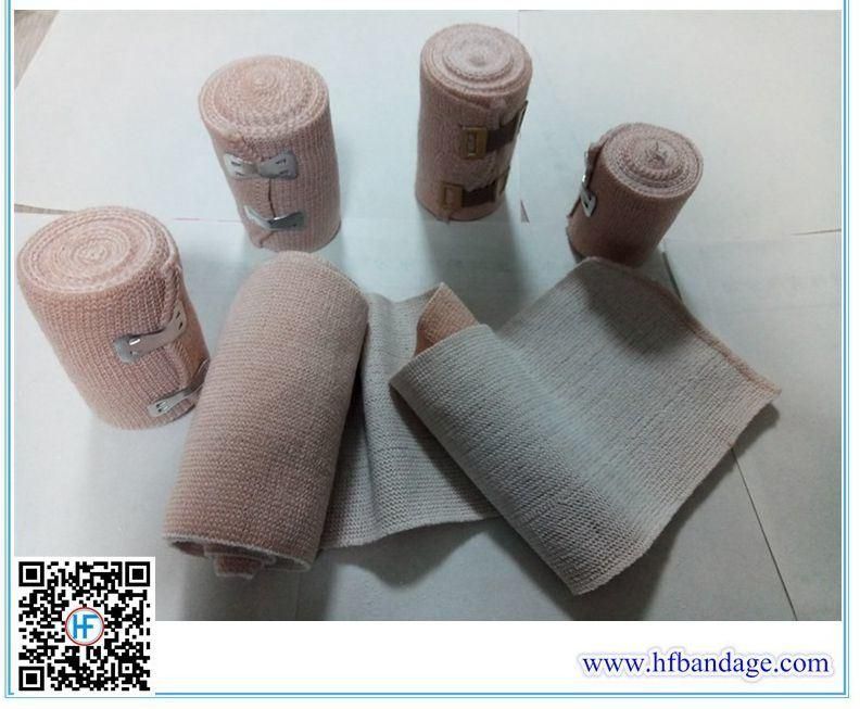 High Elastic Bandage Wrap-Durable Compression Bandage with Clips CE Approval
