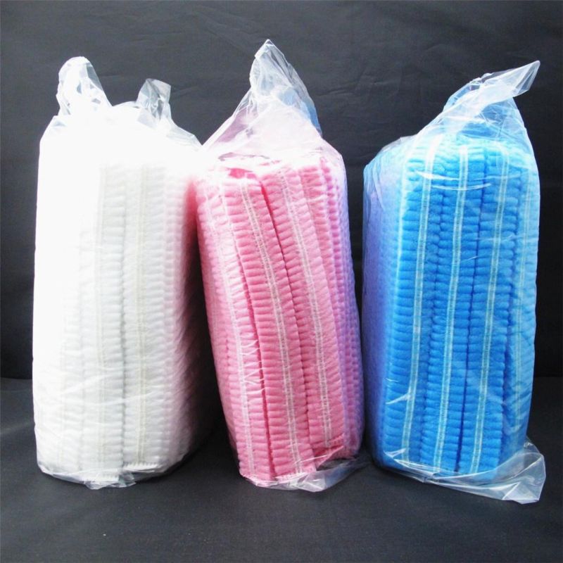 Disposable Non Woven Nurse Clip, Bouffant Mob Cap for Food/Medical