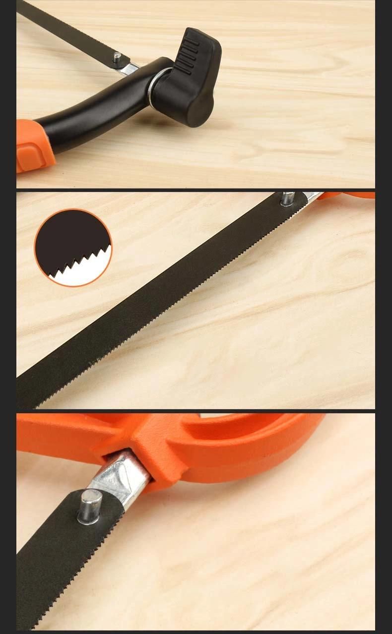 12 Inch Hacksaw Frame Saw Bow Aluminum Alloy Hacksaw Hand Saw Woodworking Mini Household Hand Saw