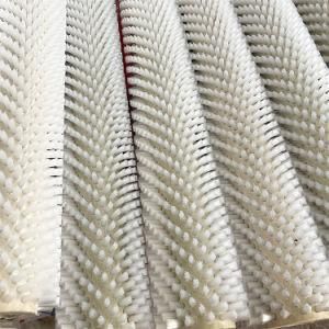 White Nylon Bristle Fruit Cleaning Brush Roller