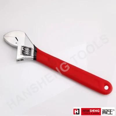 6&quot;, 10&quot;, 12&quot;, Made of Carbon Steel, Chrome, Nickel, Black Nickel or Pearl Nickel Plated, with PVC Hanlde, with Scale, Adjustable Wrench, One-Hand Operate