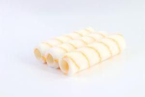 Polyester Fiber Roller Yellow Plastic Handle Paint Roller Brush