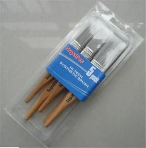 Synthetic Filaments Chip Brushes Paint Brush Wood Handle 5/Set