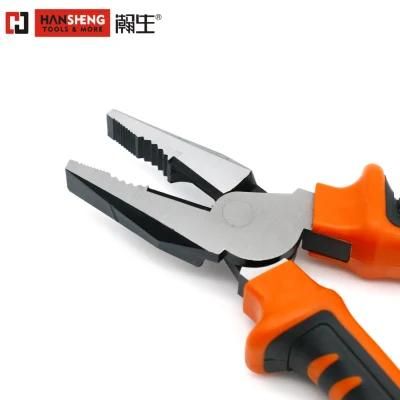 Combination Pliers, 6&quot;, 7&quot;, 8&quot;, Made of Cr-V or Cr-Ni, Black and Polish, TPR Handles, Leverage Labor-Saving Pliers,