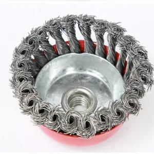 Tdf Crimped &amp; Twisted Knot Steel Wire Cup Brush