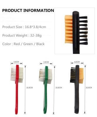 Suede Double-Sided Rubber and Copper Wire Cleaning Care Brush
