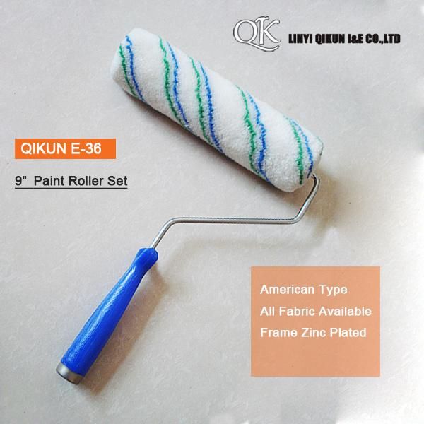 E-34 Hardware Decorate Paint Hand Tools American Type Acrylic Polyester Mixed 9" Paint Roller
