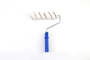 Comfortable Polyester Fiber Roller Blue Plastic Handle Paint Roller Brush