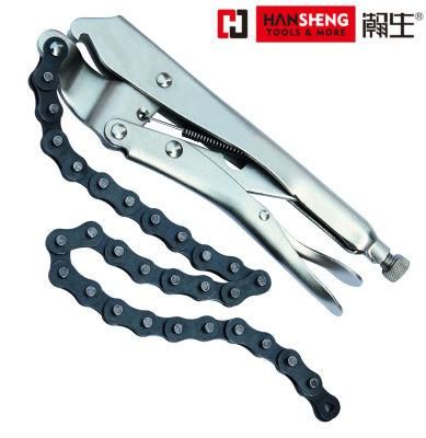 Curved Jaw, Carbon Steel, Nickel Plated, Straight Jaw, Round Jaw, Locking Pliers, Pliers, Chain Type Locking Pliers