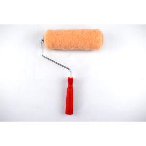 Hot Sale Orange Plastic Handle Paint Roller Brush for Decoration