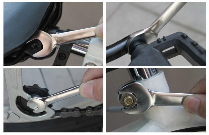 Double Open End Chrome Plated Wrench Ratchet Spanner Combination Spanner