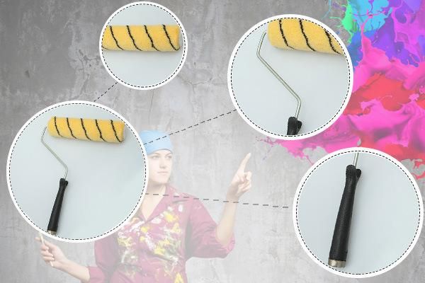 China Wholesale Plastic Handle Paint Roller Brush