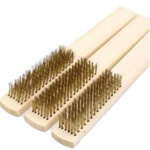 Wooden Block Stainless Steel Wire Wheel Brush