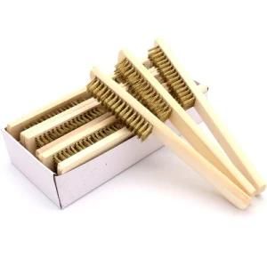 Steel Wire Brush with Wooden Handle for Cleaning Working