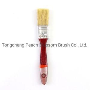 Bristle Brush with Red Wooden Handle and Pink Tail