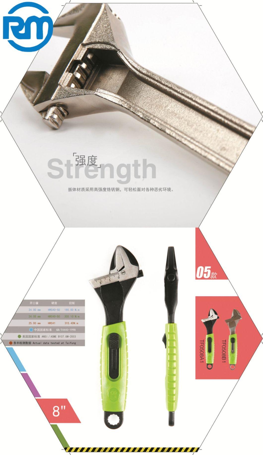 Cheap Carbon Steel Adjustable Wrench Xpress Fashion Strength Comfortable Sliding Adjusting Button Strictly Controlled Nickel Plating Surface