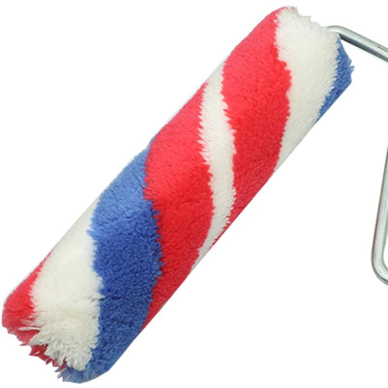 Good Quality Hand Tools Attractive Wide Blue and Red Stripes Paint Roller Brush