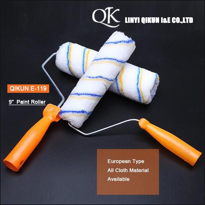 E-119 Hardware Decorate Paint Hand Tools Acrylic Polyester Mixed Blue Yellow Double Strips 9" Paint Roller