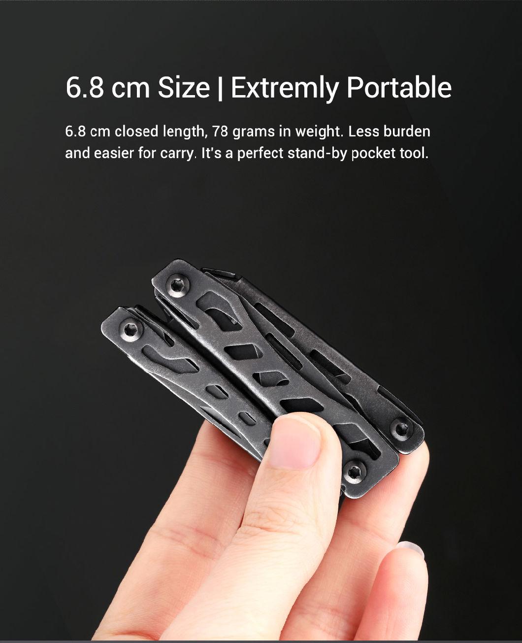Nextool Mini Flagship Stone Wash Pliers Multitool with Knife Screwdrivers