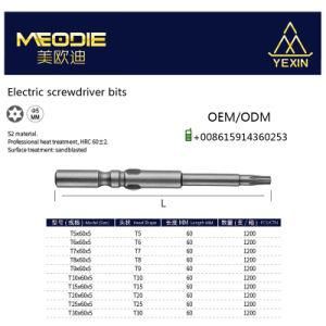 Hand Tool Electric Screwdriver Bits S2t5*60mm