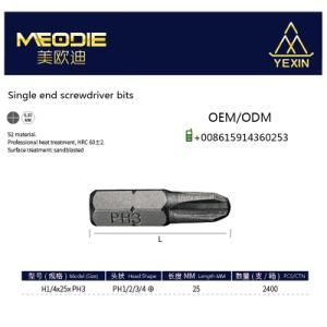 25mm Single End Screwdriver Bits