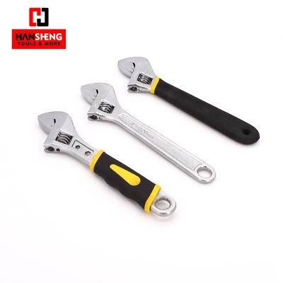 6 Inch, Made of Carbon Steel, Chrome Plated, with Scale, Adjustable Wrench