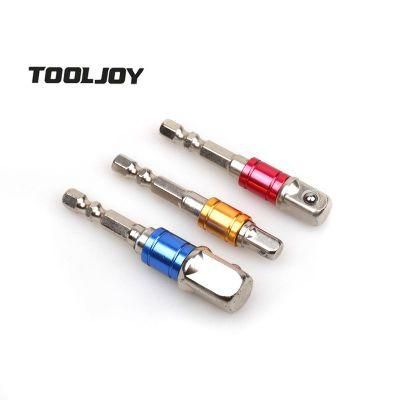 3 Pieces 1/4&quot; 3/8&quot; 1/2&quot; Hex Shank Square Nut Driver Power Drill Bit Extension Socket Adapter Set