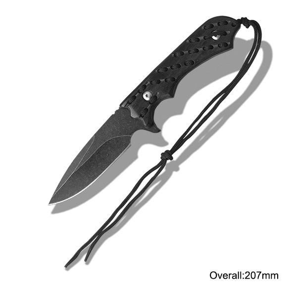 Stainless Steel Folding Knife with Anodized Aluminum Handle