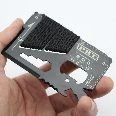 14 in 1 EDC Outdoor Survival Multi-Function Card Rope Tool