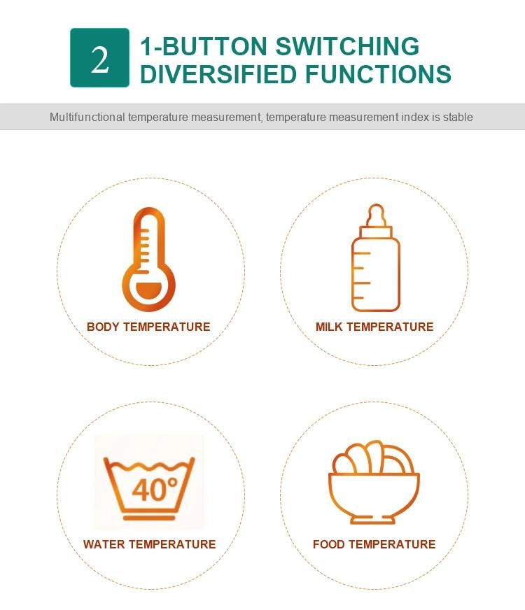 Non Contact Infrared Electronic Forehead Thermometer for Baby/Children/Adults