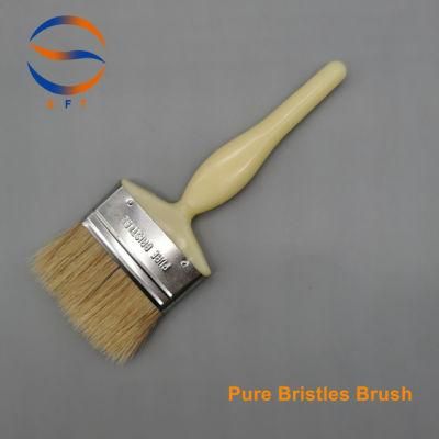 76.2mm Plastic Handle Solvent Resistant White Bristle Laminating Brushes