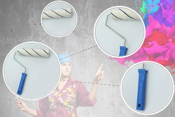 9" Blue Stripe Paint Roller with High Quality Manufactured in China