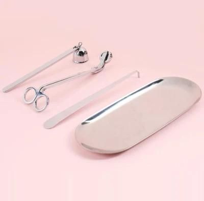 Stainless Steel Candle Wick Dipper Trimmer Snuffer Oil Lamp Trim Scissor and Cutter Tool Hook
