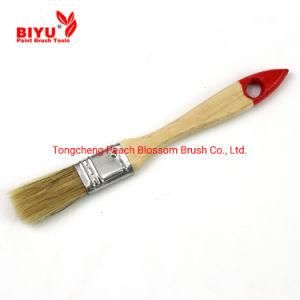 Professional 1 Inch Flat Pig Hair Filament Natural Bristle Wooden Handle Paint Brush Tool Hot Sales