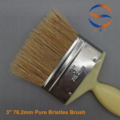 76.2mm Solvent Resistant White Bristle FRP Laminating Brushes Hand Tools