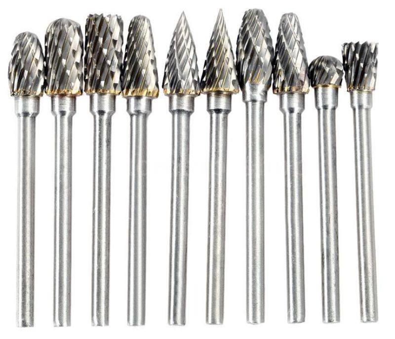 Single Double Tungsten Carbide Cylinder with Ball Top Rotary Burr