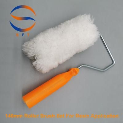 140mm Synthetic Roller Paint Roller Brushes Set for Resin Application