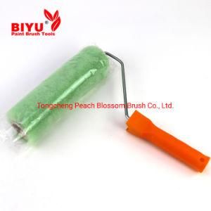 10inches Mix Fabric Paint Roller Brush with Plastic Handle Painting Tools Green Color