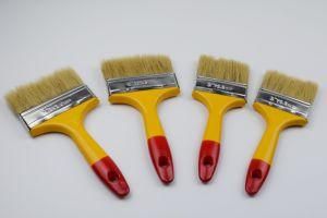 Paint Brush Made of Bristle with Red Tail and Yellow Plastic Handle