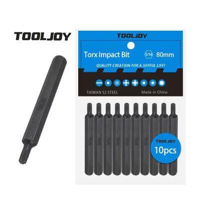 Professional Supplier 5/16&quot; 80mm Length Imapct Torx Screwdriver Bit Set