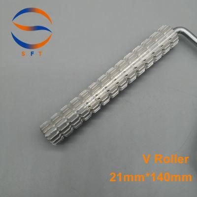 21mm Diameter 140mm Length Aluminium V Rollers for FRP Laminating