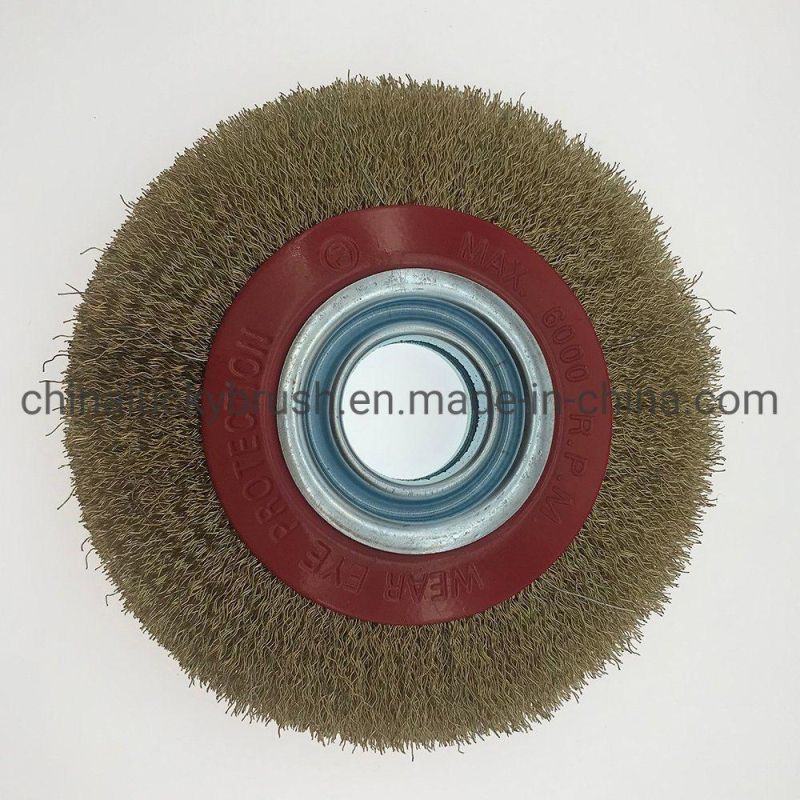 150mm Brass Coated Steel Wire Wheel Brush (YY-937)