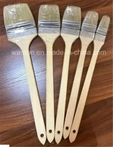 Radiator Paint Brush Long Wood Handle Brush with White Bristle